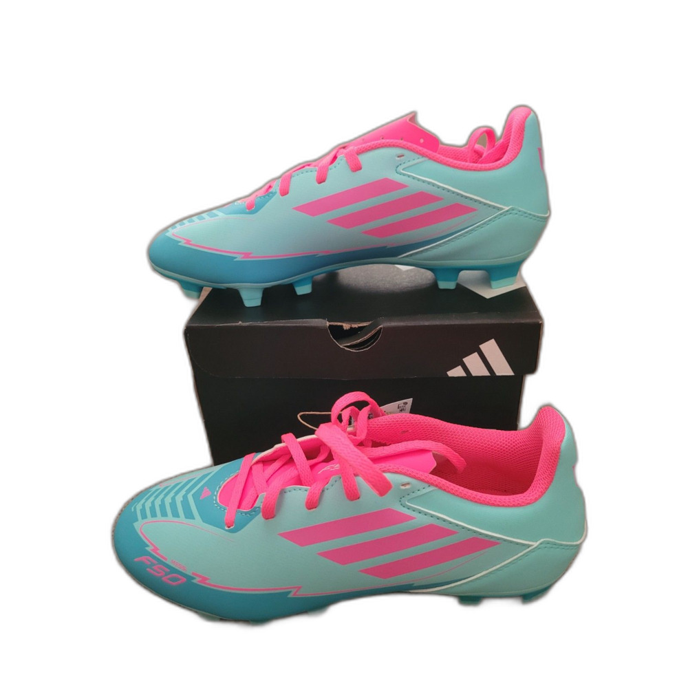 Adidas F50 Club FG/MG Messi Soccer Cleats Aqua Pink Men's 6.5 Women's 7.5 NIB